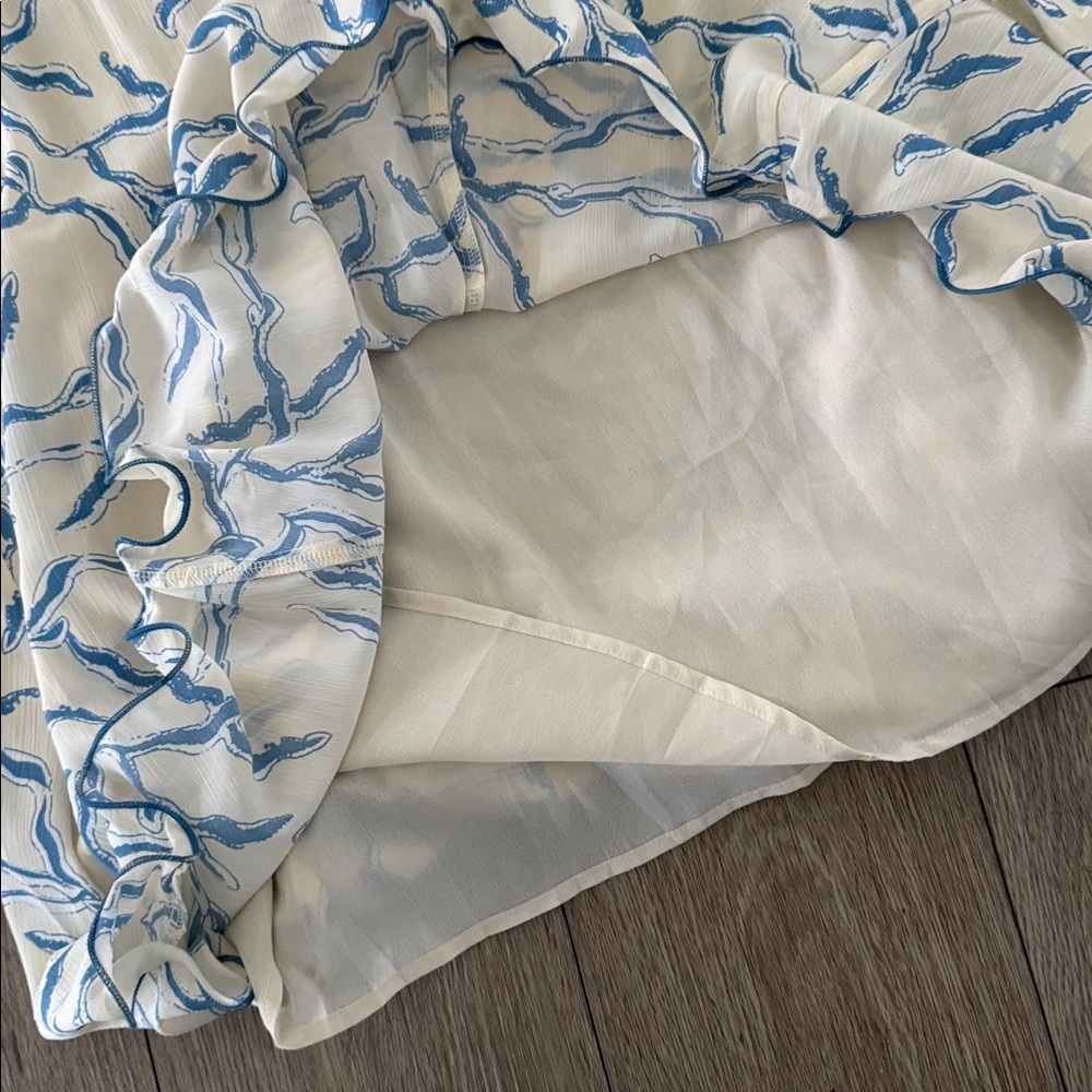 Tuckernuck Hyacinth House Seaside Sabine Dress Cream Blue Size XXL Resort - Picture 8 of 13